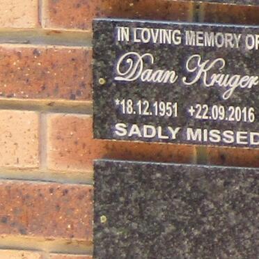 KRUGER Daan 1951-2016