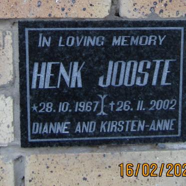 JOOSTE Henk 1967-2002