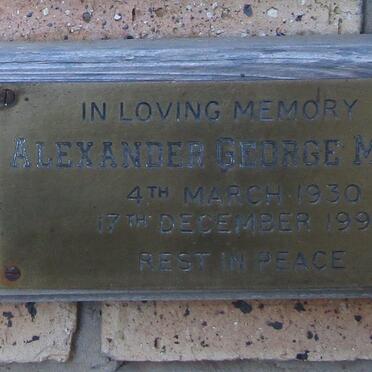 MARAIS Alexander George 1930-1995