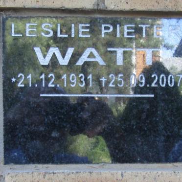 WATT Leslie Pieter 1931-2007