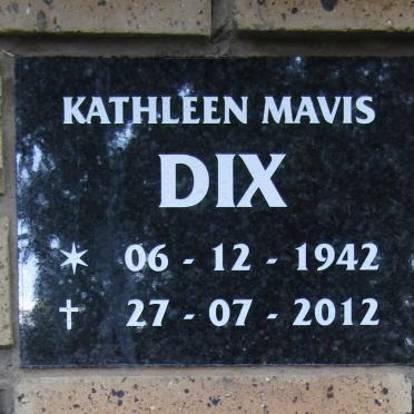 DIX Kathleen Mavis 1942-2012