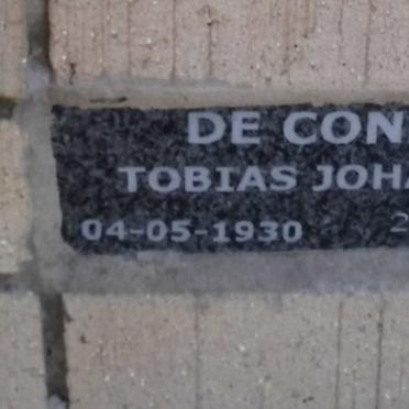 CONING Tobias Johannes, de 1930-2010