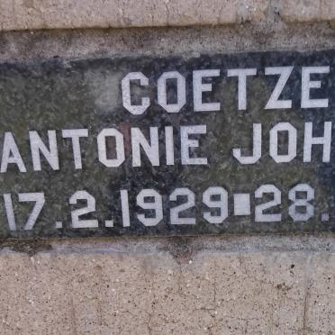 COETZEE Antonie Joannes 1929-1996