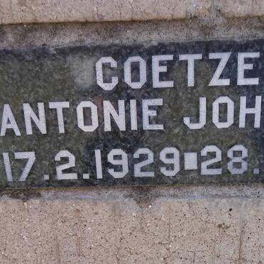 COETZEE Antonie Joannes 1929-1996