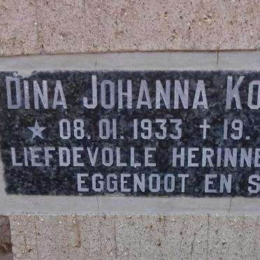 KOORTSEN Dina Johanna 1933-1990
