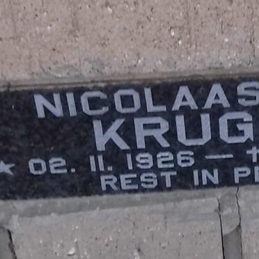 KRUGER Nicolaas Ivan 1926-2001