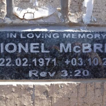 McBRIDE Lionel 1971-2013