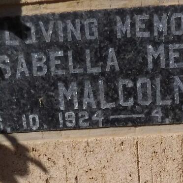 MALCOLM Isabella Mercer 1924-1994