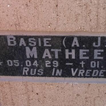 MATHEE A.J. 1929-1989