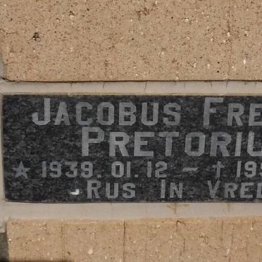 PRETORIUS Jacobus Fredrik 1939-1991