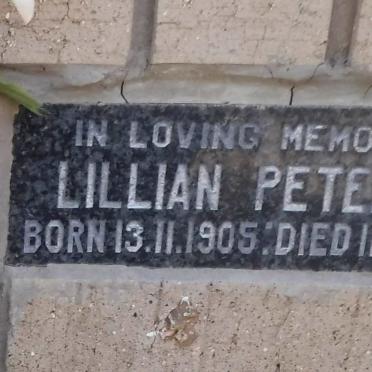 PETERSON Lillian 1905-1998