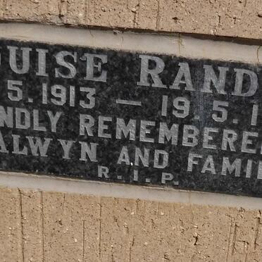 RANDALL Louise 1913-1989
