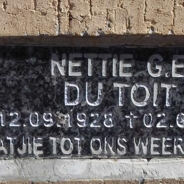 TOIT Nettie G.E., du 1928-2013