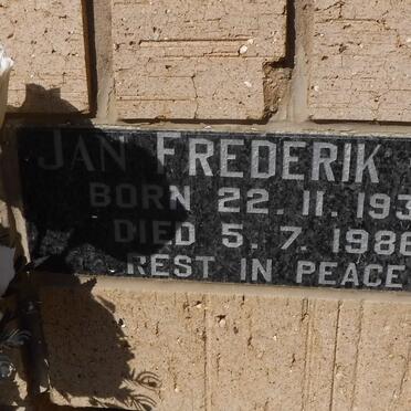 VOS Jan Frederik 1939-1986