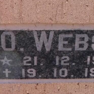 WEBSTER R.O. 1923-1989