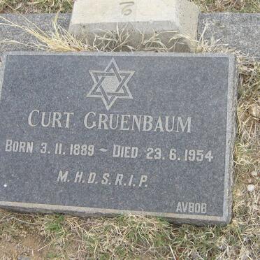 GRUENBAUM Curt 1889-1954