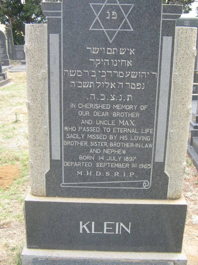 KLEIN  Max 1897-1965