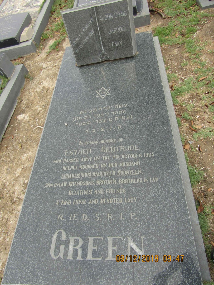 GREEN Esther Gertrude -1984