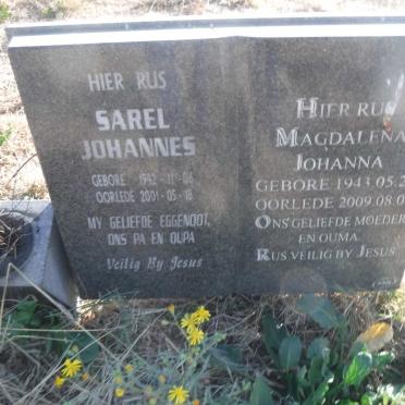 ? Sarel Johannes 1942-2001 &amp; Magdalena Johanna 1943-2009