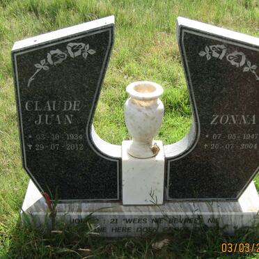 ? Claude Juan 1934-2012 &amp; Zonna 1947-2004