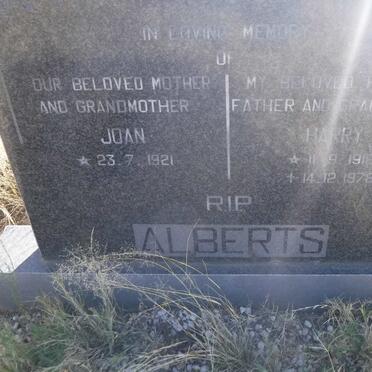 ALBERTS Harry 1918-1978 &amp; Joan 1921-