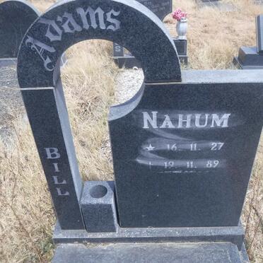 ADAMS Nahum 1927-1989