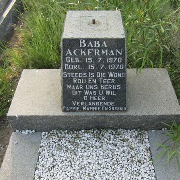 ACKERMAN Baba 1970-1970