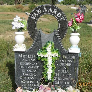 AARDT Carel Gustavus, van 1949-2013 en Hester Susanna 1956-?