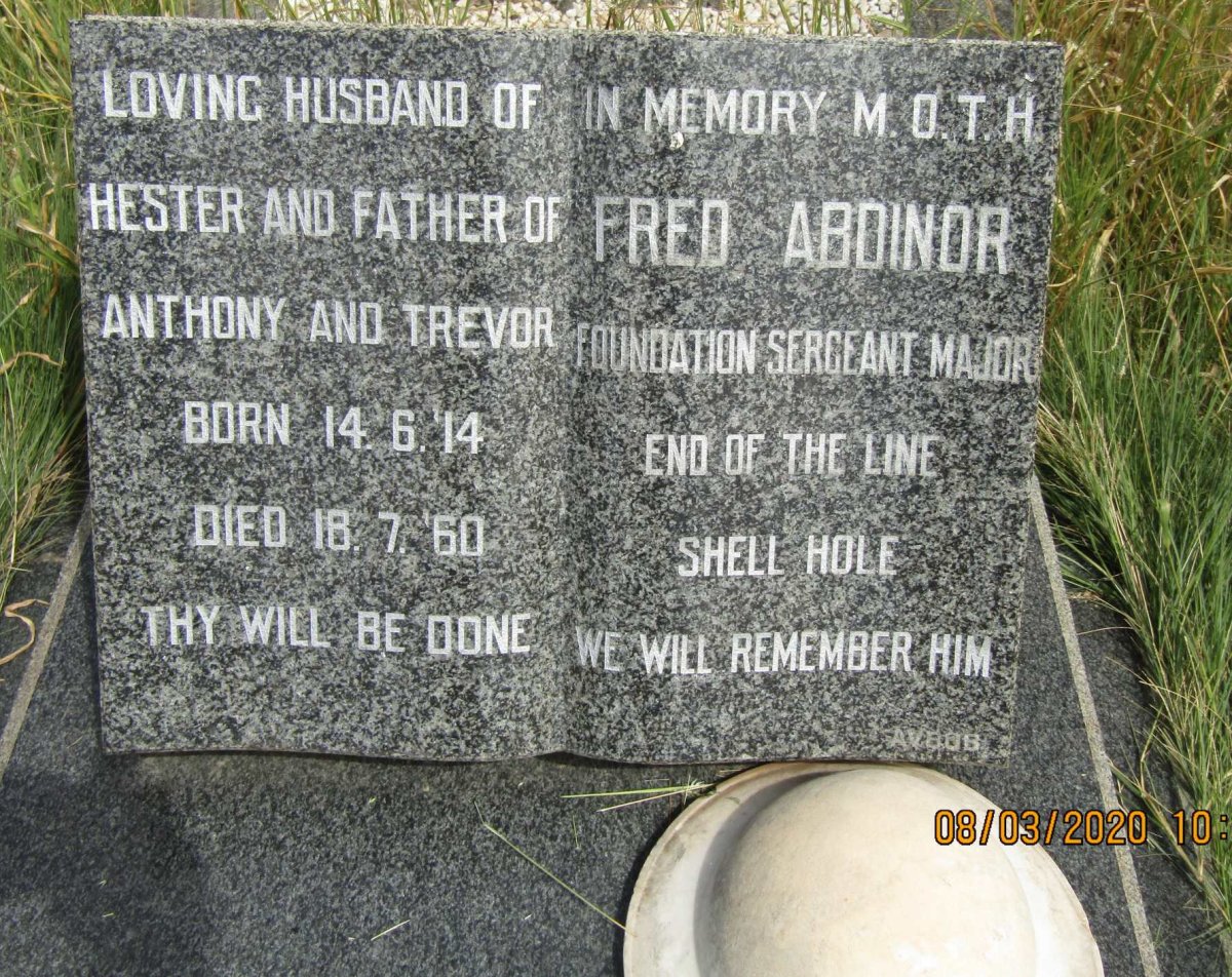 ABDINOR Fred 1914-1960 &amp; Hester Lauret 1917-1986 :: ABDINOR Alfred Anthony 1944-2015