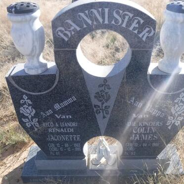 BANNISTER Colin James 1966- &amp; Jaconette 1965-1995