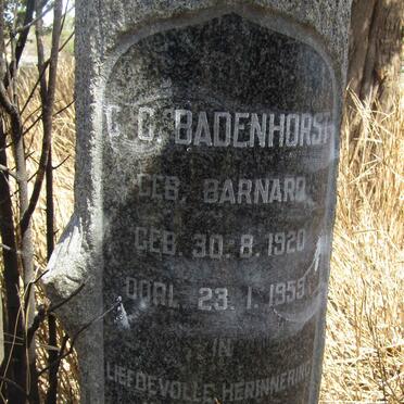 BADENHORST C.C. nee BARNARD 1920-1959