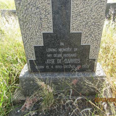 BARROS Jose, de 1899-1959