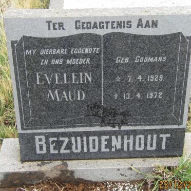 BEZUIDENHOUT Evelein Maud nee GOOMANS 1929-1972