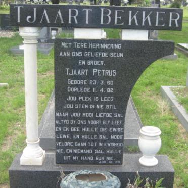 BEKKER Tjaart Petrus 1960-1982