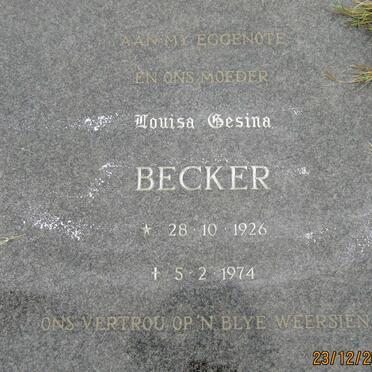 BECKER Louisa Gesina 1926-1974