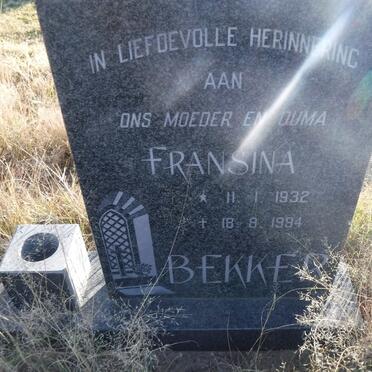 BEKKER Fransina 1932-1994
