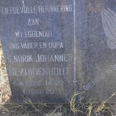 BEZUIDENHOUT Hendrik Johannes 1922-1981