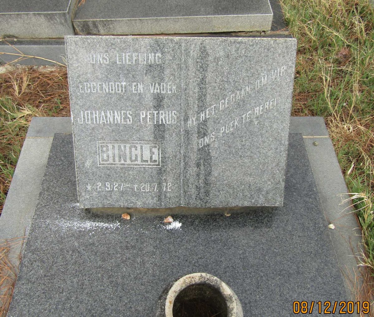BINGLE Johannes Petrus 1927-1972