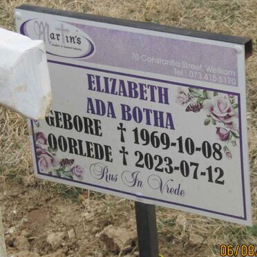 BOTHA Elizabeth Ada 1969-2023