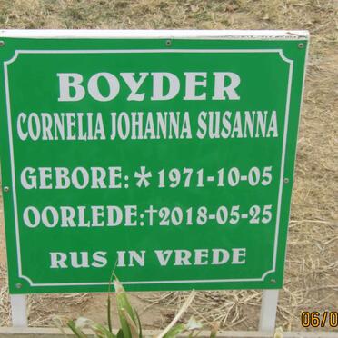 BOYDER Cornelia Johanna Susanna 1971-2018