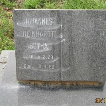 BOTHA Johannes Reinhardt 1929-1968