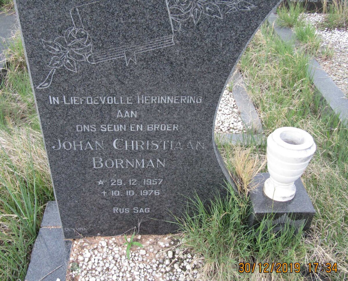 BORNMAN Johan Christiaan 1957-1976