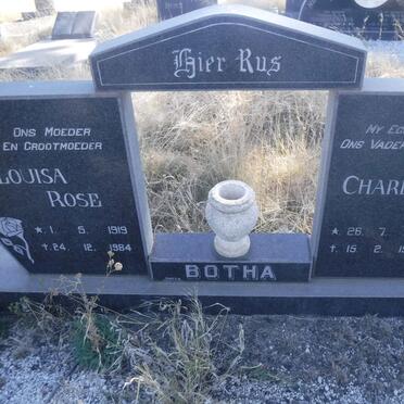 BOTHA Charles 1909-1982 &amp; Louisa Rose 1919-1984