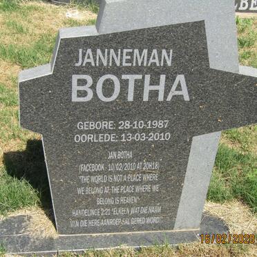 BOTHA Janneman 1987-2010