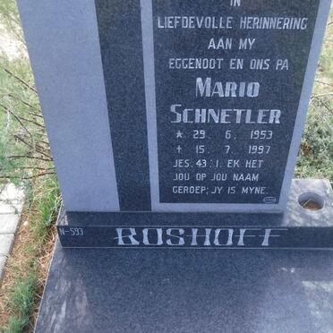 BOSHOFF Mario Schnetler 1953-1997