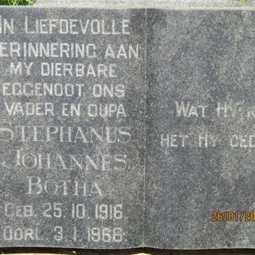 BOTHA Stephanus Johannes 1916-1966
