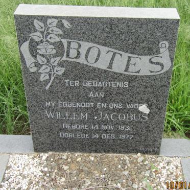 BOTES Willem Jacobus 1931-1977