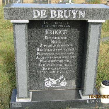 BRUYN Frikkie, de 1960-2011