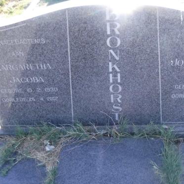 BRONKHORST Johannes David Hendrik 1924-1989 &amp; Margaretha Jacoba 1930-2002