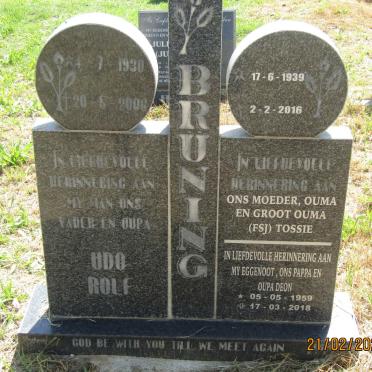 BRUNING Udo Rolf 1930-2006 &amp; F.S.J. 1939-2016 :: BRUNING Deon 1959-2018